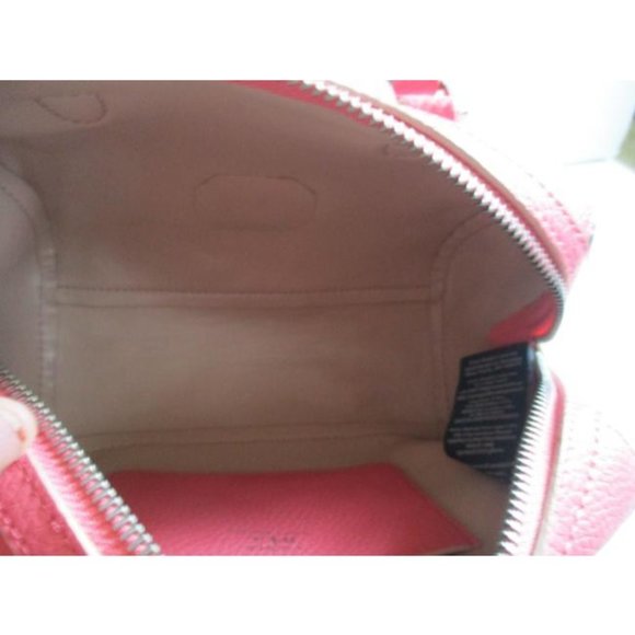 **Lauren Ralph Lauren Candy Pebbled Cotton Pink Polyurethane Satchel - Picture 6 of 9